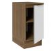 Balcão 40 cm 1 Porta Rustic/Branco Veludo Lux Madesa