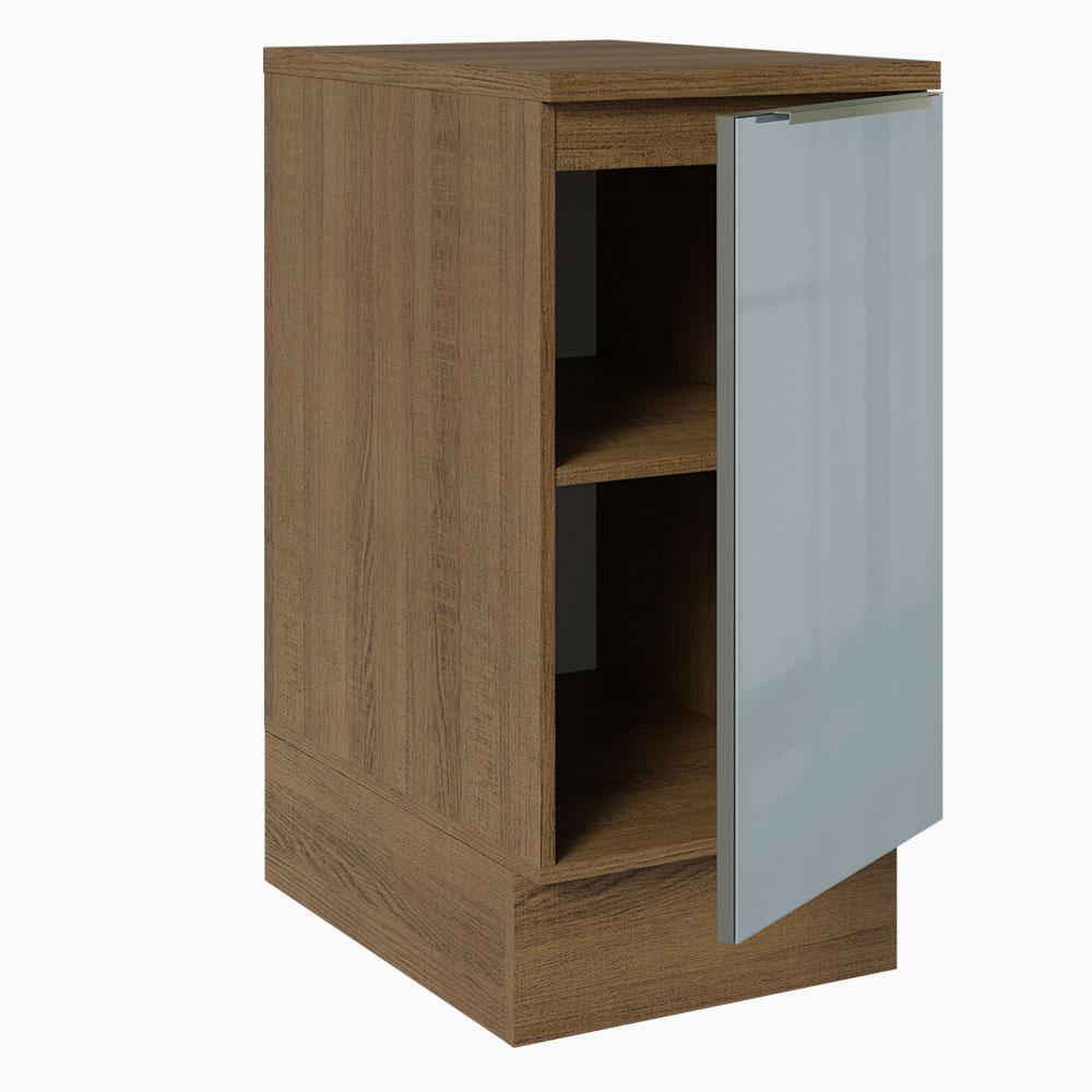 Balcão 40 cm 1 Porta Rustic/Cinza Lux Madesa