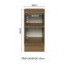 Balcão 40 cm 1 Porta Rustic/Preto Lux Madesa