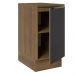 Balcão 40 cm 1 Porta Rustic/Preto Lux Madesa