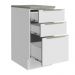 Balcão 40 cm 3 Gavetas Branco/Branco Veludo Lux Madesa