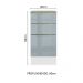 Balcão 40 cm 3 Gavetas Branco/Cinza Lux Madesa