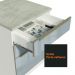 Balcão 40 cm 3 Gavetas Branco/Cinza Lux Madesa