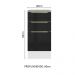 Balcão 40 cm 3 Gavetas Branco/Preto Lux Madesa