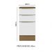 Balcão 40 cm 3 Gavetas Rustic/Branco Veludo Lux Madesa