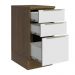 Balcão 40 cm 3 Gavetas Rustic/Branco Veludo Lux Madesa
