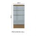 Balcão 40 cm 3 Gavetas Rustic/Cinza Lux Madesa