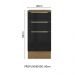 Balcão 40 cm 3 Gavetas Rustic/Preto Lux Madesa