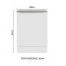 Balcão 60 cm 1 Porta Branco/Branco Veludo Lux Madesa