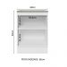 Balcão 60 cm 1 Porta Branco/Branco Veludo Lux Madesa