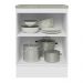 Balcão 60 cm 1 Porta Branco/Branco Veludo Lux Madesa