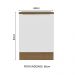 Balcão 60 cm 1 Porta Rustic/Branco Veludo Lux Madesa