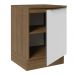 Balcão 60 cm 1 Porta Rustic/Branco Veludo Lux Madesa