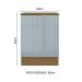Balcão 60 cm 1 Porta Rustic/Cinza Lux Madesa