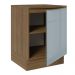 Balcão 60 cm 1 Porta Rustic/Cinza Lux Madesa