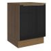 Balcão 60 cm 1 Porta Rustic/Preto Lux Madesa