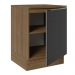 Balcão 60 cm 1 Porta Rustic/Preto Lux Madesa