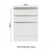 Balcão 60 cm 3 Gavetas Branco/Branco Veludo Lux Madesa
