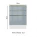 Balcão 60 cm 3 Gavetas Branco/Cinza Lux Madesa