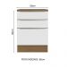 Balcão 60 cm 3 Gavetas Rustic/Branco Veludo Lux Madesa
