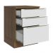 Balcão 60 cm 3 Gavetas Rustic/Branco Veludo Lux Madesa