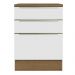 Balcão 60 cm 3 Gavetas Rustic/Branco Veludo Lux Madesa