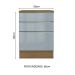 Balcão 60 cm 3 Gavetas Rustic/Cinza Lux Madesa