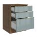 Balcão 60 cm 3 Gavetas Rustic/Cinza Lux Madesa