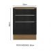 Balcão 60 cm 3 Gavetas Rustic/Preto Lux Madesa