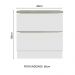 Balcão 80 cm 2 Gavetas Branco/Branco Veludo Lux Madesa