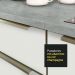 Balcão 80 cm 2 Gavetas Branco/Branco Veludo Lux Madesa