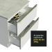Balcão 80 cm 2 Gavetas Branco/Branco Veludo Lux Madesa