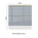 Balcão 80 cm 2 Gavetas Branco/Cinza Lux Madesa