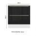 Balcão 80 cm 2 Gavetas Branco/Preto Lux Madesa