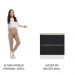 Balcão 80 cm 2 Gavetas Branco/Preto Lux Madesa