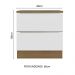 Balcão 80 cm 2 Gavetas Rustic/Branco Veludo Lux Madesa