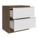Balcão 80 cm 2 Gavetas Rustic/Branco Veludo Lux Madesa