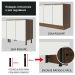 Balcão 80 cm 2 Gavetas Rustic/Branco Veludo Lux Madesa