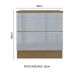 Balcão 80 cm 2 Gavetas Rustic/Cinza Lux Madesa