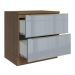 Balcão 80 cm 2 Gavetas Rustic/Cinza Lux Madesa