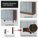 Balcão 80 cm 2 Gavetas Rustic/Cinza Lux Madesa