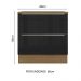 Balcão 80 cm 2 Gavetas Rustic/Preto Lux Madesa