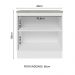 Balcão 80 cm 2 Portas Branco/Cinza Lux Madesa