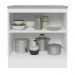 Balcão 80 cm 2 Portas Branco/Cinza Lux Madesa