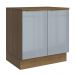 Balcão 80 cm 2 Portas Rustic/Cinza Lux Madesa