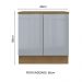 Balcão 80 cm 2 Portas Rustic/Cinza Lux Madesa