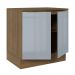 Balcão 80 cm 2 Portas Rustic/Cinza Lux Madesa