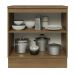 Balcão 80 cm 2 Portas Rustic/Preto Lux Madesa