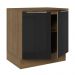 Balcão 80 cm 2 Portas Rustic/Preto Lux Madesa