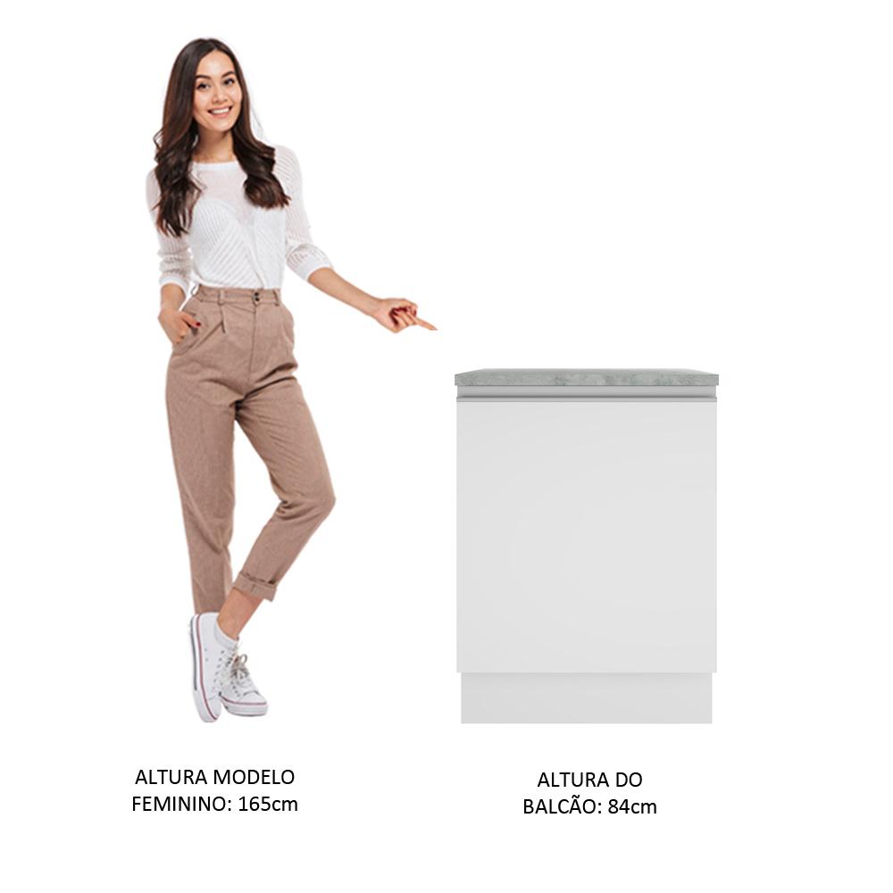 Balcão Armário de Cozinha 1 Porta Glamy Madesa